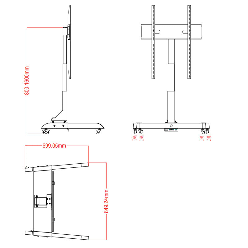 Verticale vloerstandaard voor RLF1500, RLF3000, RLF6000